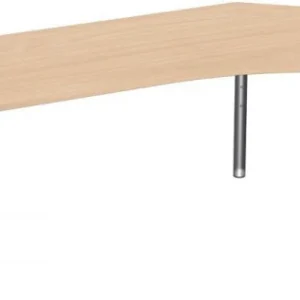 Professionnel bureau geramöbel 135° réglable en hauteur à droite cache pied C en option 2166x1130x680-820 hêtre/argent N-6...