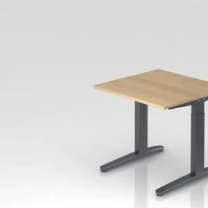 Professionnel Bureau Hammerbacher pied C 80x80cm chêne/graphite forme rectangulaire VXB08/E/GG acquérir à bas prix