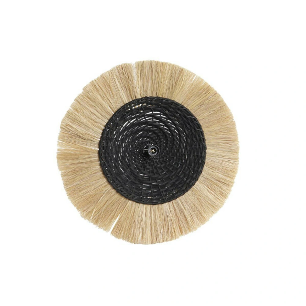 Pâte à modeler non toxique Applique naturel noir colonial fer 220 v 25 w jute (42 x 9 x 42 cm)