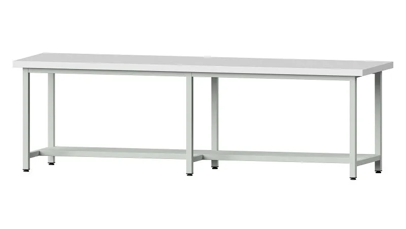 Pâte à modeler non toxique Bancs de travail ANKE table de travail exemple 191 2800 x 800 x 850 mm RAL 7035 KSP 50 mm 401.4...