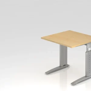 Pâte à modeler non toxique Bureau Hammerbacher pied C 80x80cm érable/argent hauteur de travail 68-86 cm réglable sans outi...