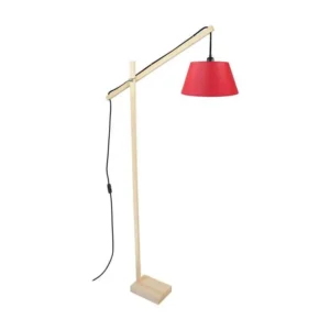 Pâte à modeler non toxique PILORI TAMBOUR - lampadaire liseuse articulé bois naturel et rouge