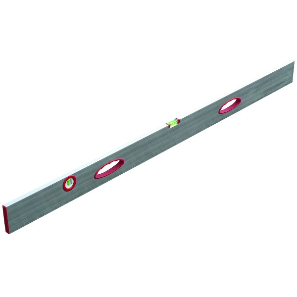 Règle niveau de maçon avec 2 fioles incassables et 2 poignées 200 cm en aluminium - TALIAPLAST en Matériaux biodégradables