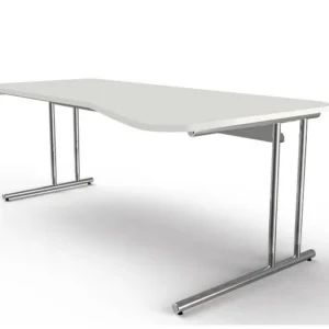 Table de forme libre Kerkmann L 1950 x P 800/1000 x H 680-820 mm Artline coloris : blanc 11766510 magasiner à bas prix