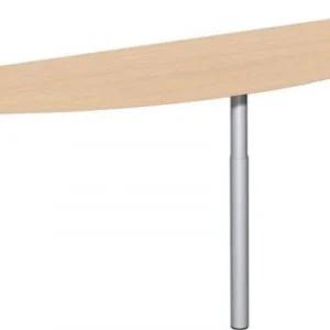 table à rallonge geramöbel avec pied d'appui matériel de liaison inclus réglable en hauteur 1800x500x680-820 hêtr...