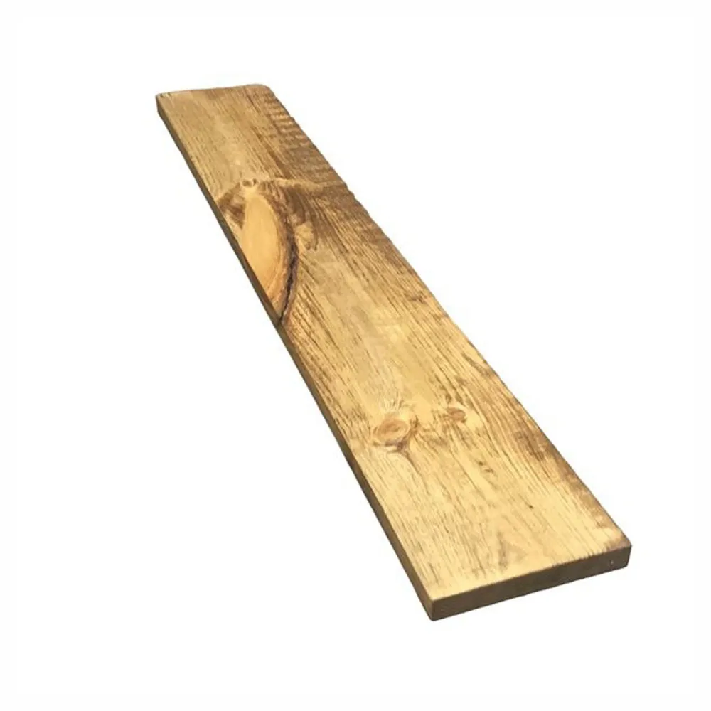 Tablette rustique en bois massif de couleur miel, 48'' x 12'' x 2'' pour Âges 3-5