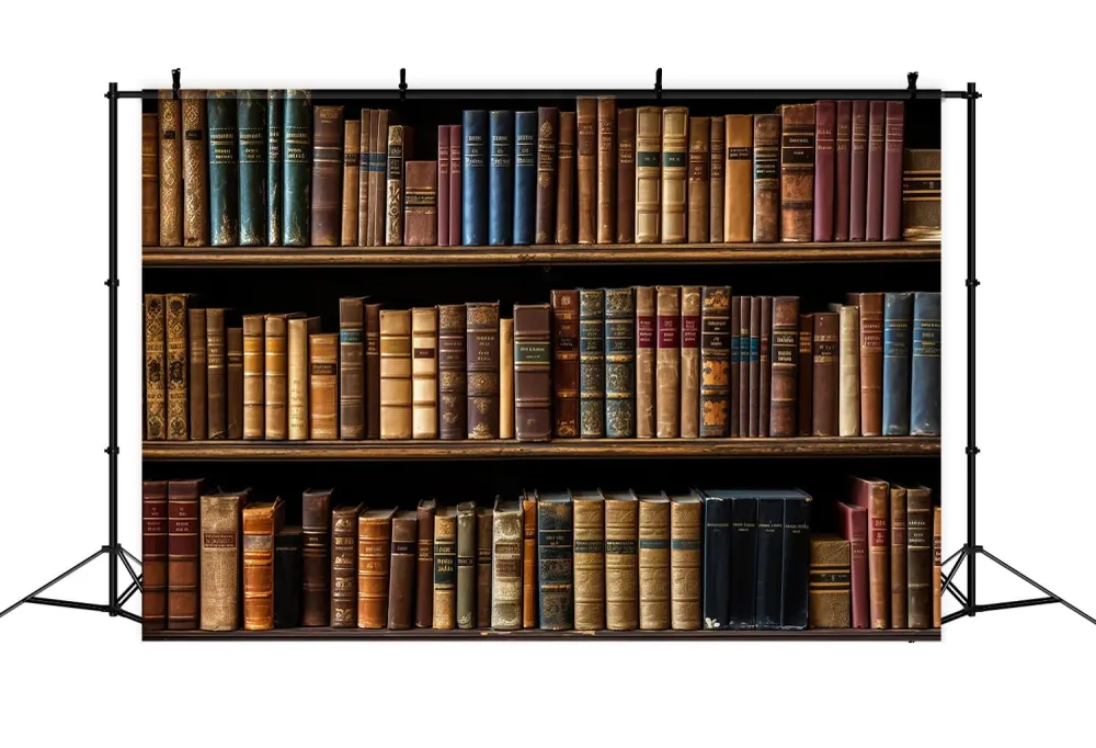Toile de Fond de Bibliothèque avec Livres pour la Rentrée Scolaire DBD7-24 Conforme aux normes CE