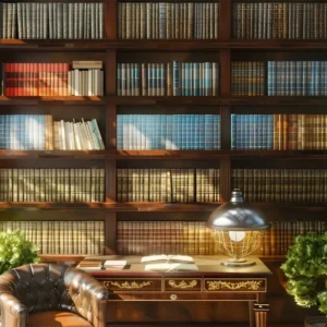 Toile de Fond de Bibliothèque d'Étude pour la Rentrée RR7-228 pour Anniversaire d'enfant