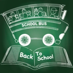 Toile de Fond de Bus Scolaire Magique pour la Rentrée Scolaire BRP7-21 - Haute Qualité