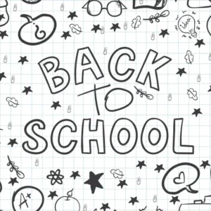 Toile de Fond de Graffiti en Noir et Blanc pour la Rentrée Scolaire BRP7-18 | Matériel Scolaire