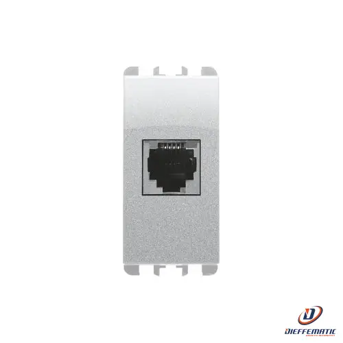 Téléphone à touches Urmet Presa Telefonica Rj11 6/4, 1 Modulo, Nea, Alluminio 10411Al Originale