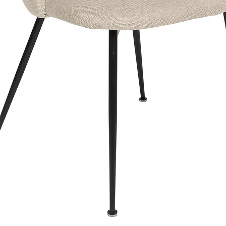 Accessoire Modulable Premium Chaise pied métal assise tissu naturel L. 48 x P. 52,5 x H. 82 cm