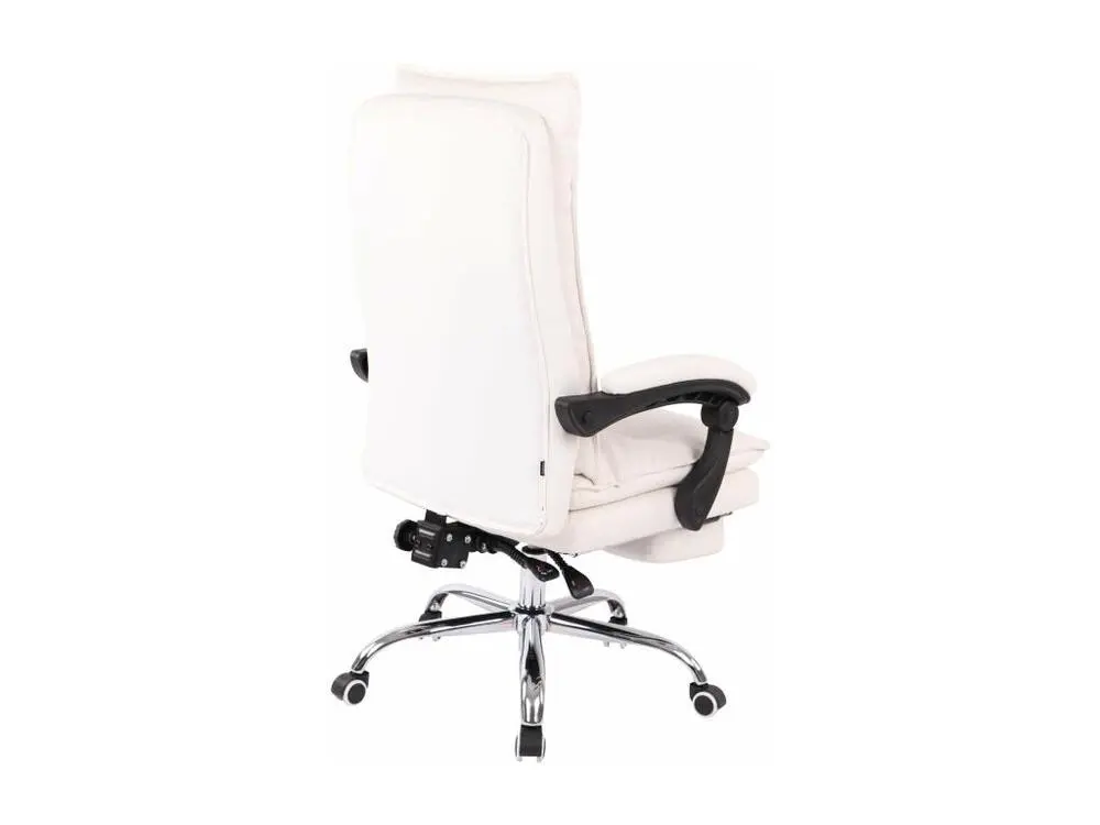 Accessoire Modulable Premium Fauteuil de bureau avec repose-pied et dossier ajustable en synthétique blanc BUR10389