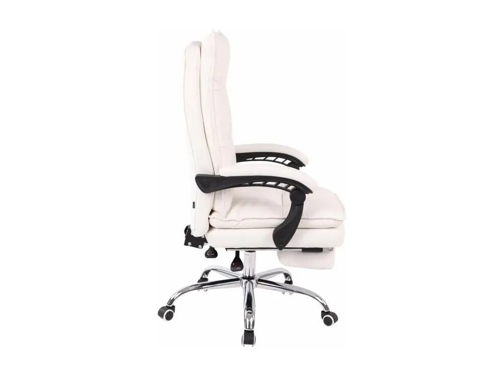 Accessoire Modulable Premium Fauteuil de bureau avec repose-pied et dossier ajustable en synthétique blanc BUR10389