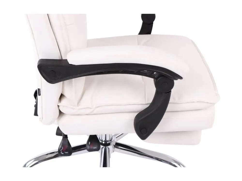 Accessoire Modulable Premium Fauteuil de bureau avec repose-pied et dossier ajustable en synthétique blanc BUR10389