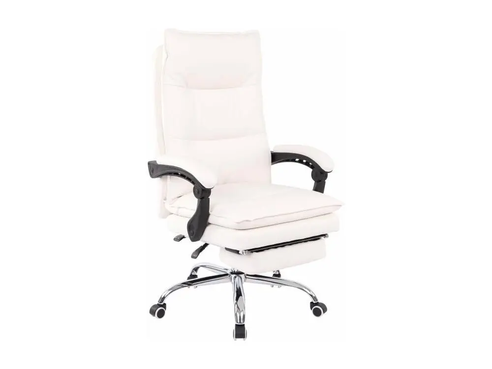 Accessoire Modulable Premium Fauteuil de bureau avec repose-pied et dossier ajustable en synthétique blanc BUR10389