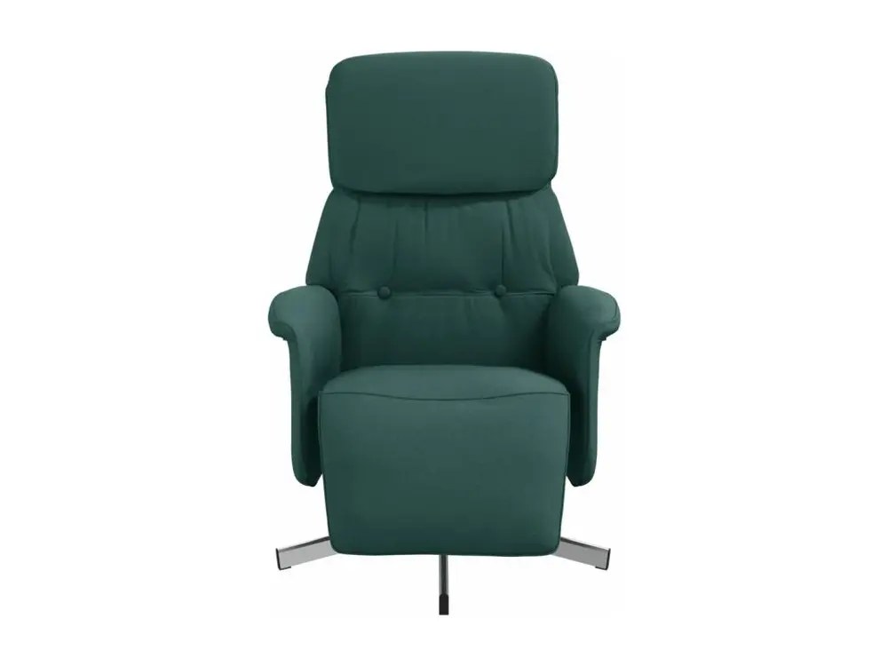 Accessoire Modulable Premium Fauteuil inclinable avec repose-pieds vert sombre tissu