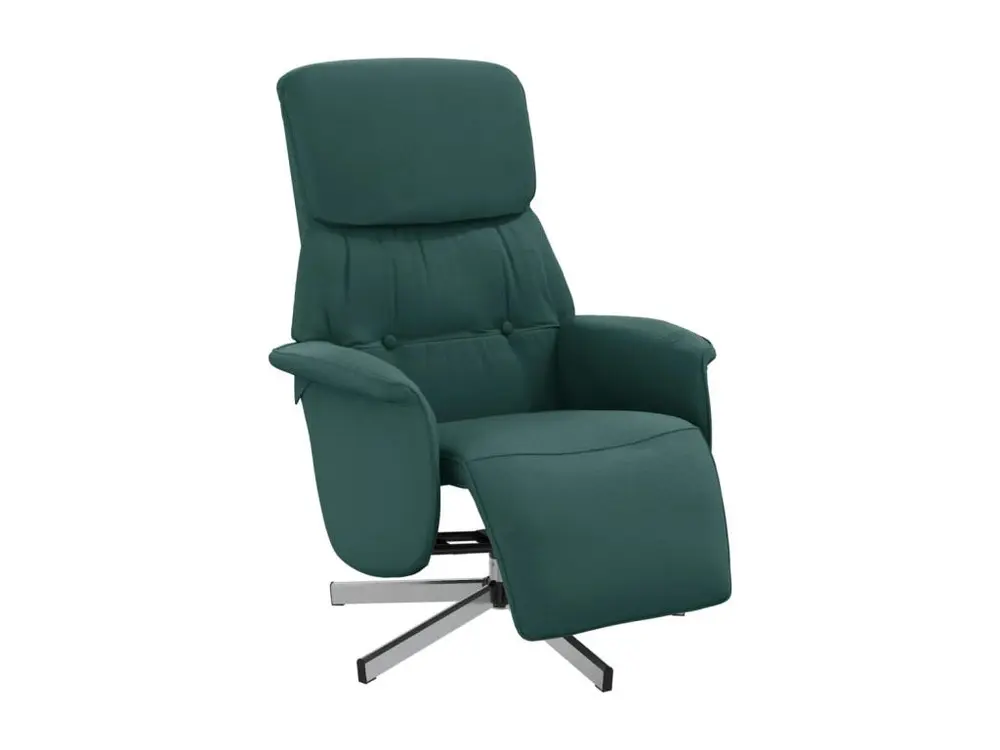 Accessoire Modulable Premium Fauteuil inclinable avec repose-pieds vert sombre tissu