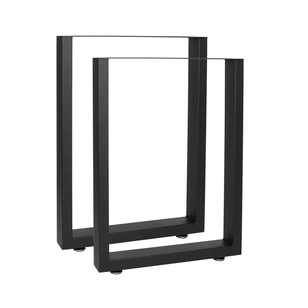 Accessoire Modulable Premium Pied de banc d’assise profil carré 30 x43 cm revêtement par poudre meuble noir 16_0002449