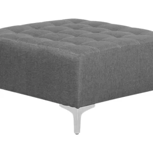 Accessoire Modulable Premium Pouf ottoman en tissu gris évident ABERDEEN