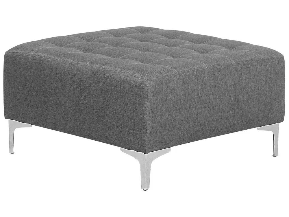 Accessoire Modulable Premium Pouf ottoman en tissu gris évident ABERDEEN