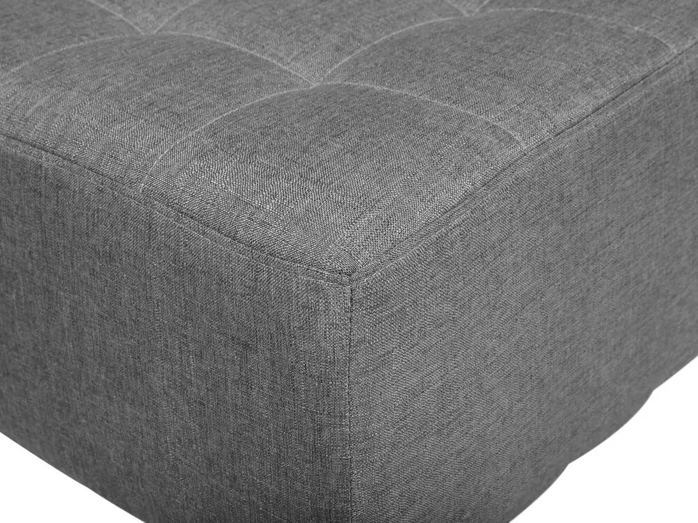 Accessoire Modulable Premium Pouf ottoman en tissu gris évident ABERDEEN