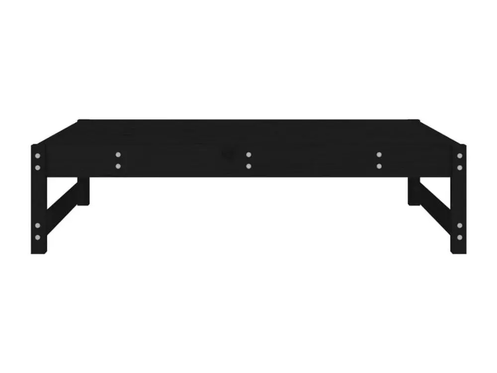 Accessoire Modulable Premium Repose-pied de jardin 120x80 cm noir bois de pin massif