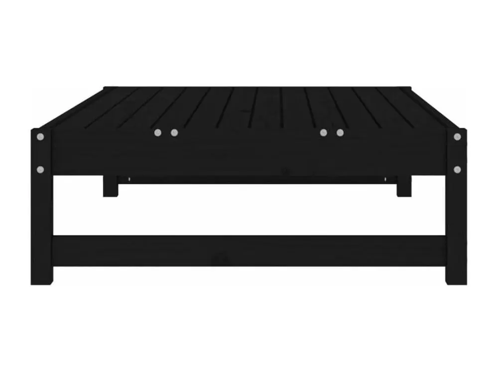 Accessoire Modulable Premium Repose-pied de jardin 120x80 cm noir bois de pin massif