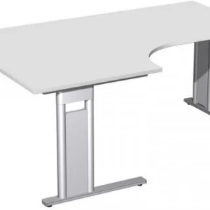 Bureau PC geramöbel gauche rigide cache pied C en option 1800x1200x720 gris évident/argent N-648310-LS acquérir à bas prix