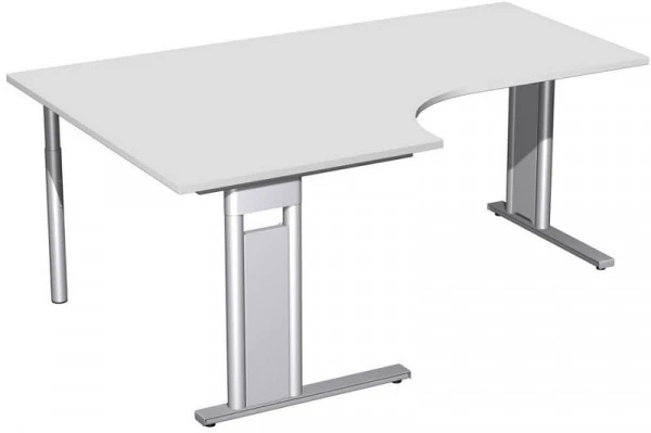 Bureau PC geramöbel gauche rigide cache pied C en option 1800x1200x720 gris évident/argent N-648310-LS acquérir à bas prix