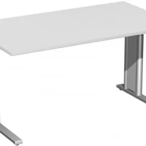 bureau geramöbel réglable en hauteur panneau pied C en option 1400x800x680-820 gris évident/argent N-647145-LS commander à...
