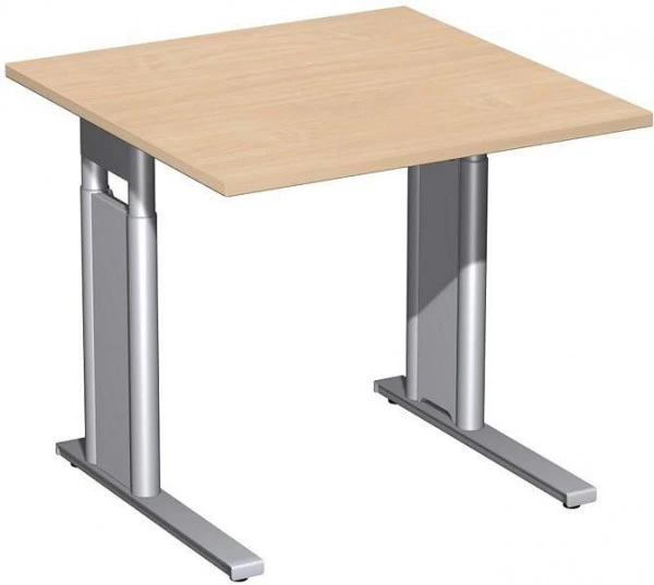 bureau geramöbel réglable en hauteur panneau de pied C en option 800x800x680-820 hêtre/argent N-647101-BS prendre à bas prix