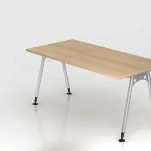 Bureau Hammerbacher pied 160x80cm chêne forme rectangulaire VAS16/E/S se procurer à bas prix