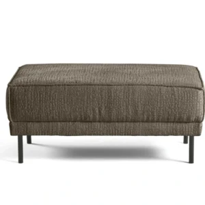 Charlie - pouf - pieds hauts - en tissu velours relief avec compartiments intégrés