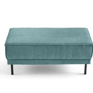 Charlie - pouf - pieds hauts - en velours côtelé - Conforme aux Normes de Sécurité