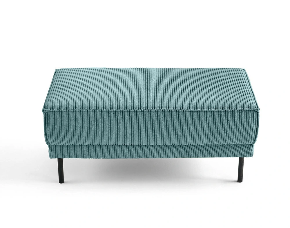 Charlie - pouf - pieds hauts - en velours côtelé - Conforme aux Normes de Sécurité