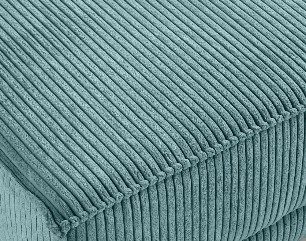 Charlie - pouf - pieds hauts - en velours côtelé - Conforme aux Normes de Sécurité