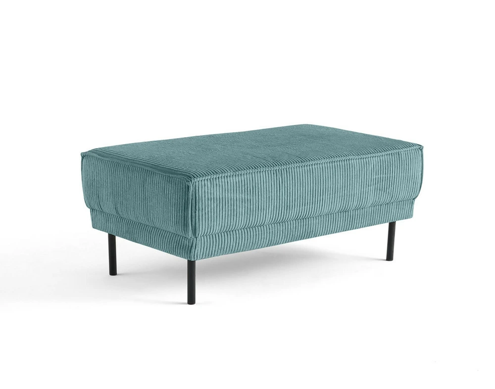 Charlie - pouf - pieds hauts - en velours côtelé - Conforme aux Normes de Sécurité