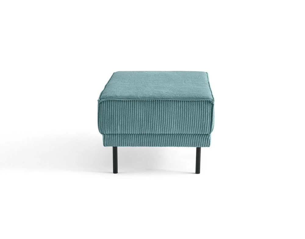 Charlie - pouf - pieds hauts - en velours côtelé - Conforme aux Normes de Sécurité
