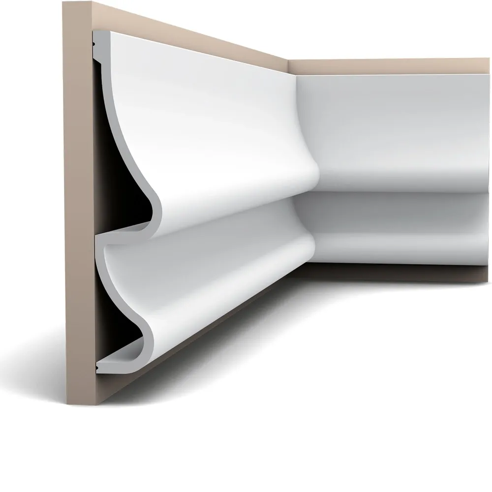 Cimaise P3071 en blanc | 76 x 372 x 2000 mm avec revêtement anti-rayures