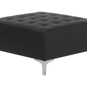 Coussin ergonomique pour Ottoman en cuir PU noir ABERDEEN