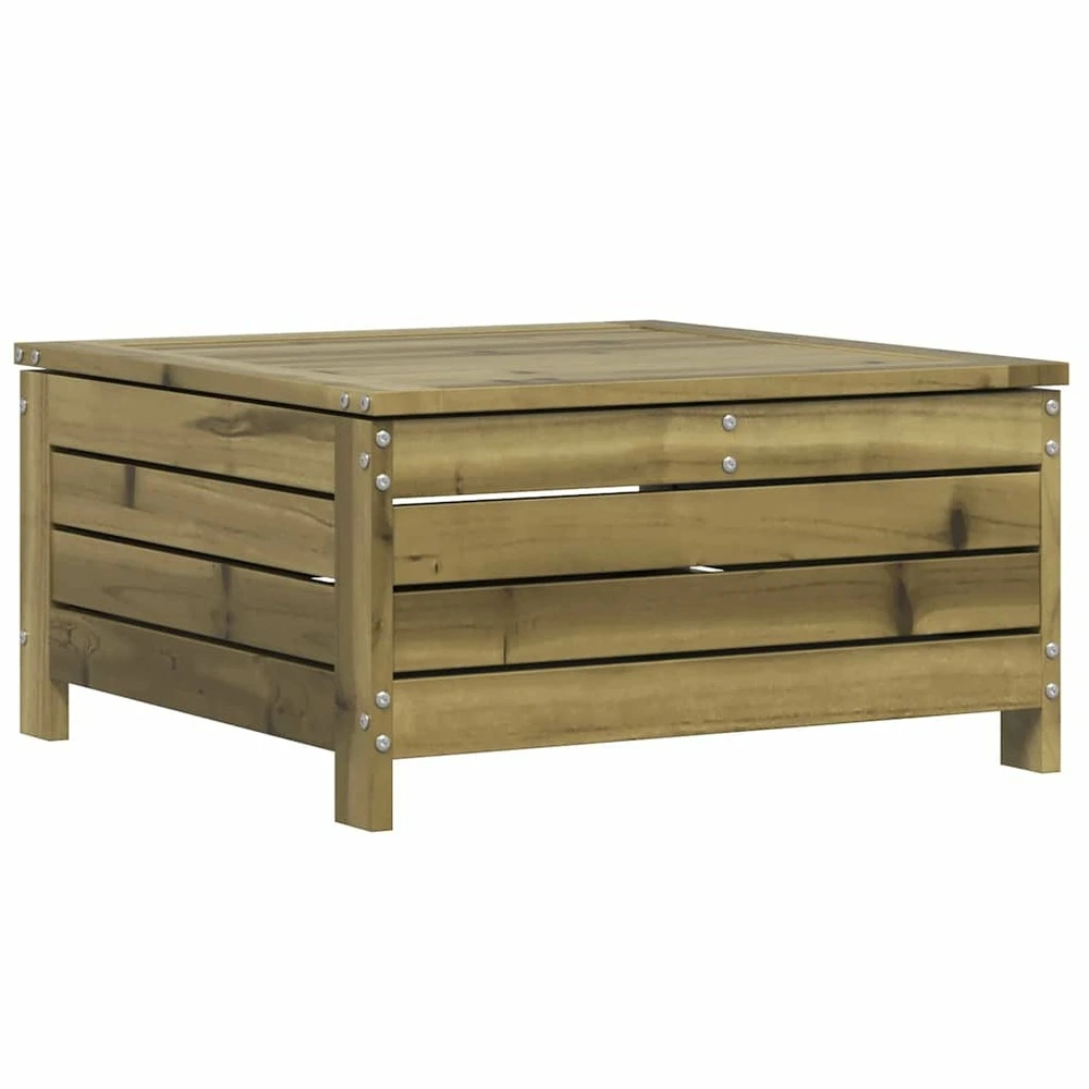 Coussin ergonomique pour Repose-pied de jardin 62x63,5x32 cm bois de pin imprégné