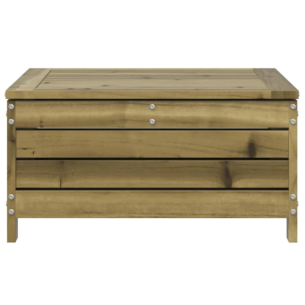 Coussin ergonomique pour Repose-pied de jardin 62x63,5x32 cm bois de pin imprégné