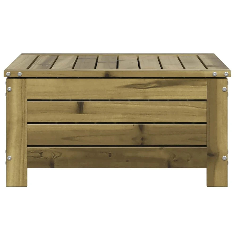 Coussin ergonomique pour Repose-pied de jardin 62x63,5x32 cm bois de pin imprégné