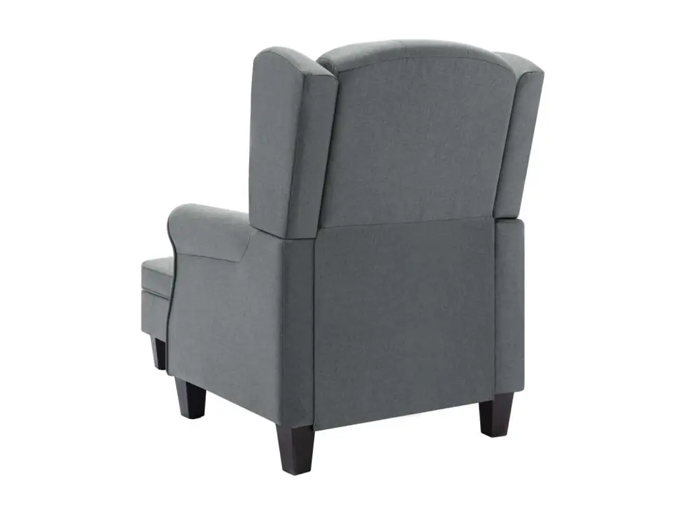 Fauteuil avec repose-pied Gris net Tissu
