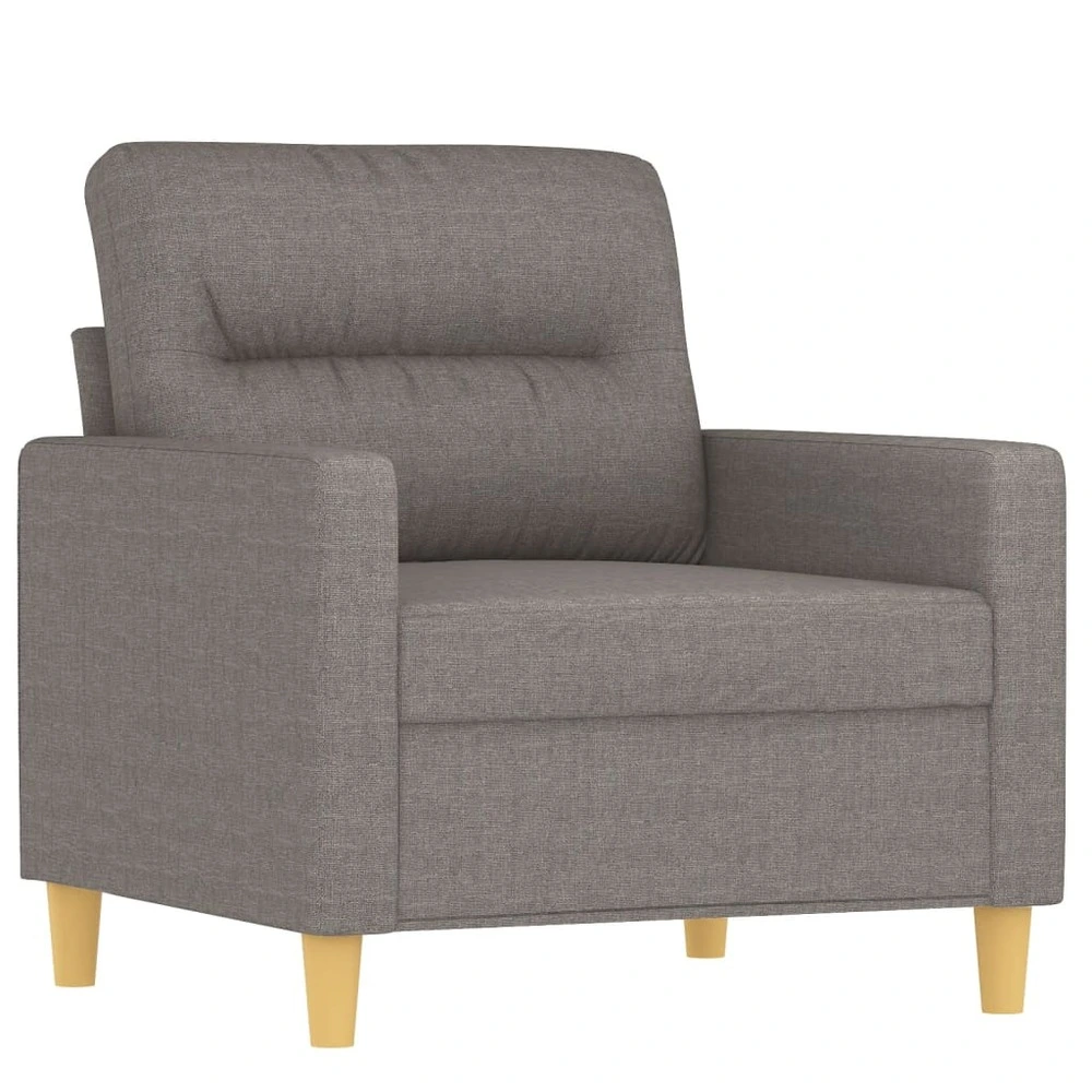 Fauteuil avec repose-pied taupe 60 cm tissu