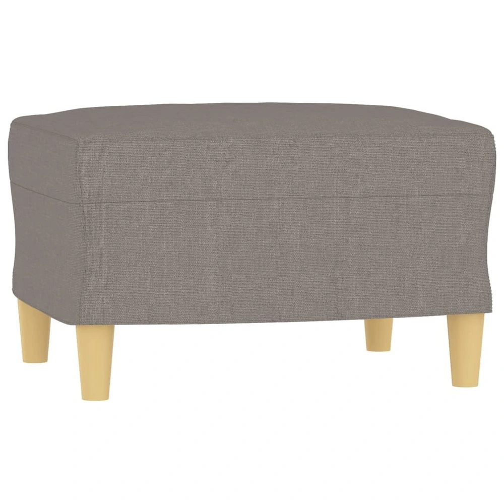 Fauteuil avec repose-pied taupe 60 cm tissu
