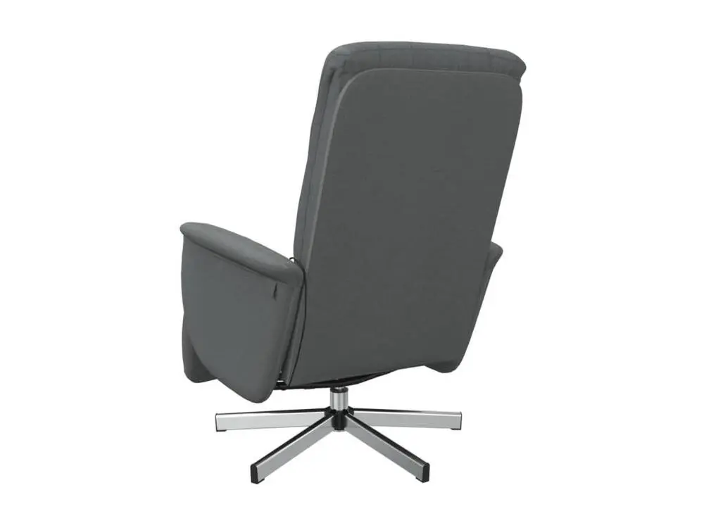 Fauteuil inclinable de massage et repose-pieds gris profond tissu