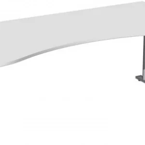 geramöbel Bureau ergonomique réglable en hauteur panneau pied C en option 2000x1000x680-820 gris évident/argent N-647338-L...