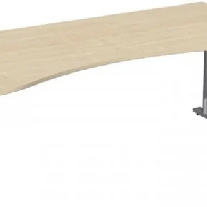 geramöbel Bureau ergonomique rigide couvre-pieds C en option 2000x1000x720 érable/argent N-648338-AS choisir à bas prix av...